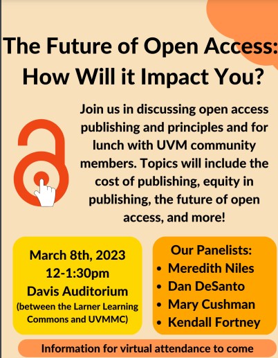 Tomorrow! We hope to see you there! Following the panel discussion, the floor will be opened for questions and comments from the audience. Get ready to talk all things open access!