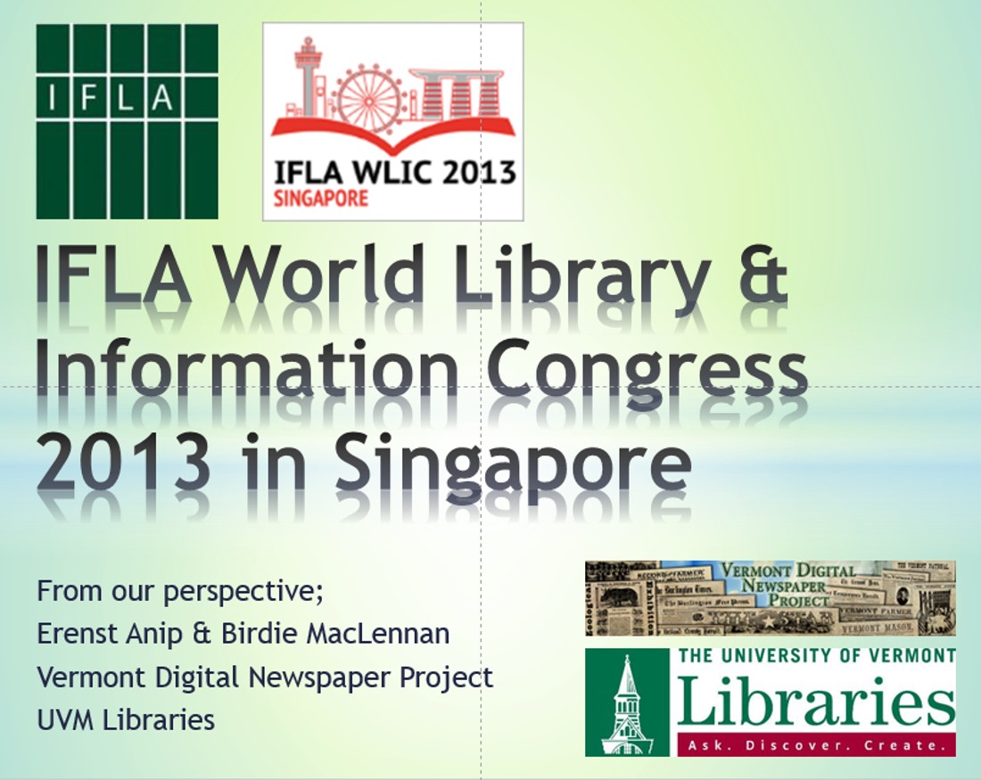IFLA Singapore experience talk