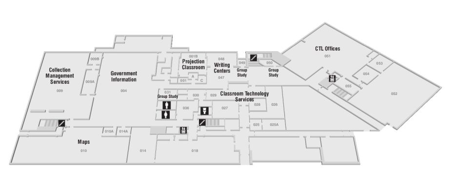 Floor Plan of Ground Floor, Howe Library