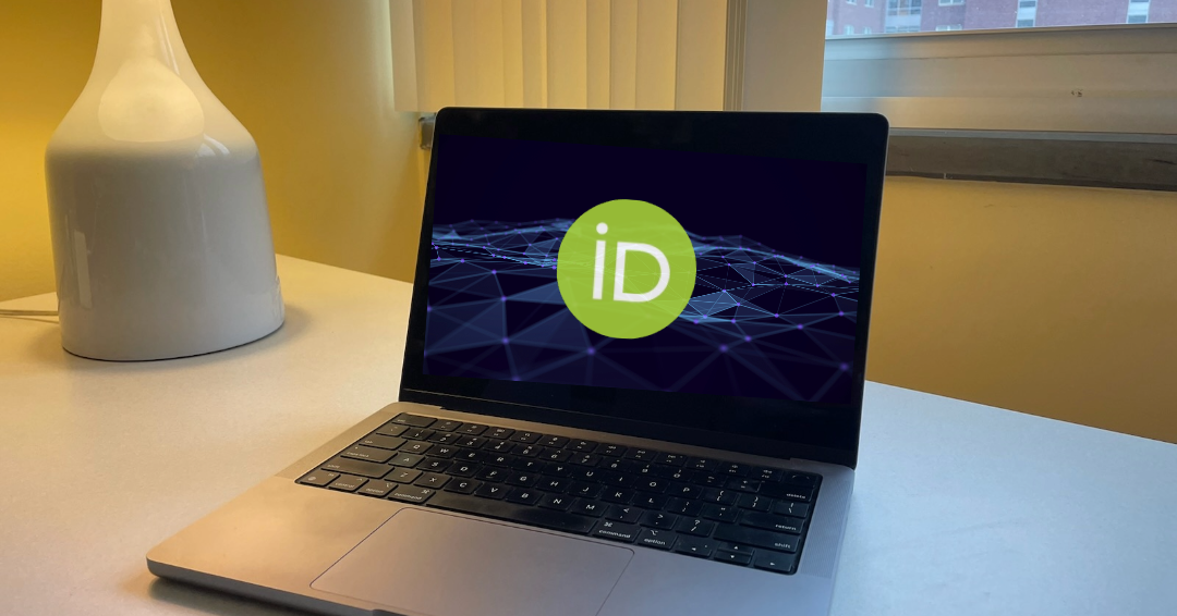 computer screen with orcid logo featured