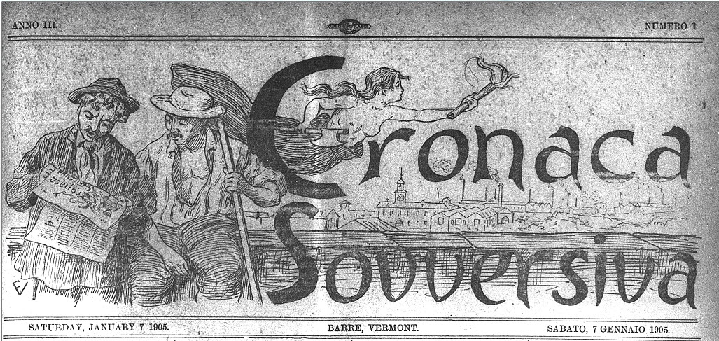 Cronaca Sovversiva masthead 1905