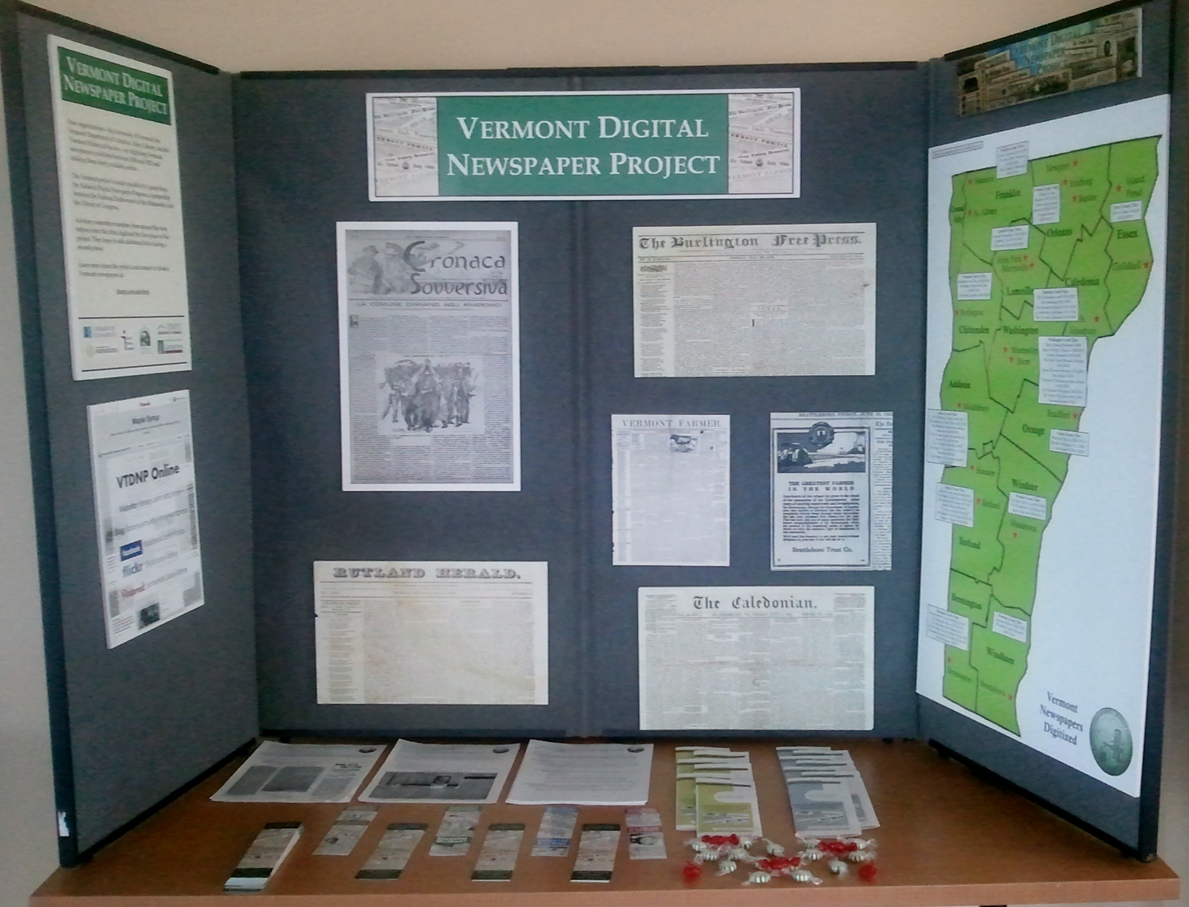 VTDNP booth & Poster at Vermont Library Conference 2014