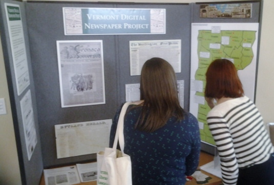 VTDNP booth & Poster at Vermont Library Conference 2014