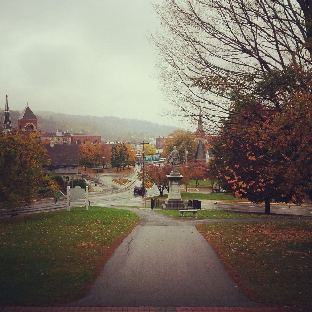 gloomy fall day in Barre VT 